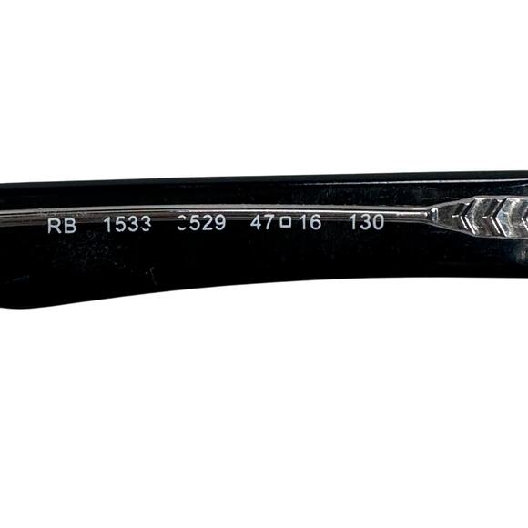 Ray Ban RB1533 Eyeglass Frame Kids Adults Black Clear Full Rim Plastic 47-16-130 - Picture 11 of 11